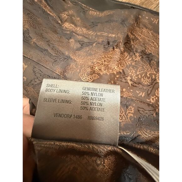 Vintage Wilson’s Leather Chocolate Brown Button Up Jacket Blazer 90’s Y2K Sz M - Picture 9 of 10